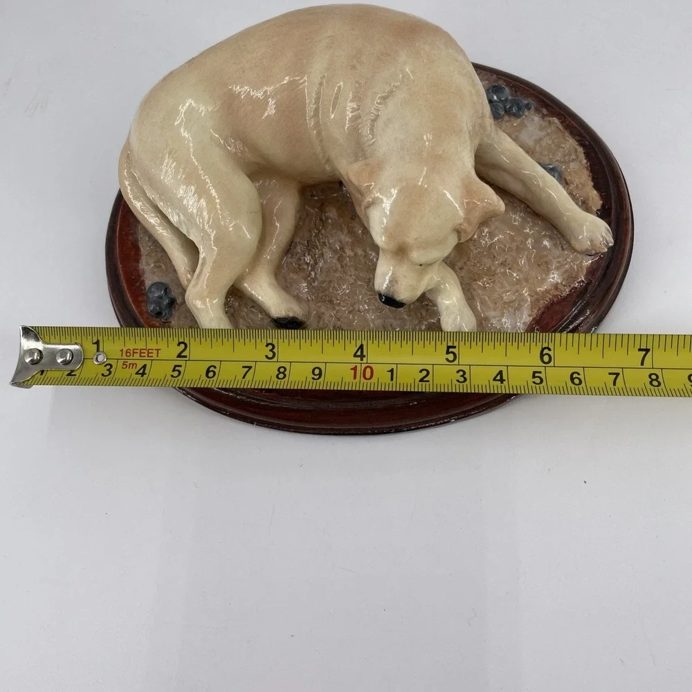 Limited Edition Sleeping Labrador Figure Hand Painted Dog Sculpture #74/1000